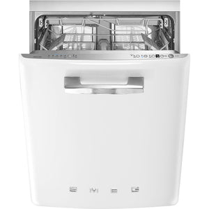 SMEG 24" Top Control Dishwasher - Retro - White - STU2FABWH2