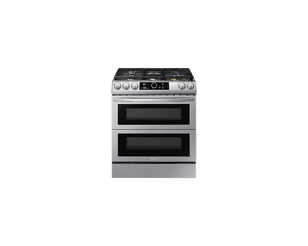 Samsung 30" Slide In Dual Fuel Range True Convection 5 Burner Stainl The Laundry Store