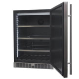 Silhouette Pro 24" All refrigerator, glass shelves, 5.4 cu. ft. reversible door- Stainless - SPRAR055D1SS