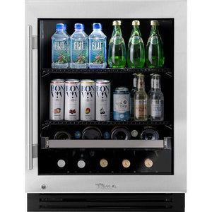 TRUE 24" ADA Under-Counter Beverage Center Right Swing  - Stainless W/Glass - TUBADA-24-RG-A~S