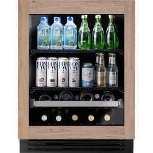 TRUE 24" ADA Under-Counter Beverage Center Left Swing  - Custom Panel W/Glass - TUBADA-24-LG-A~O