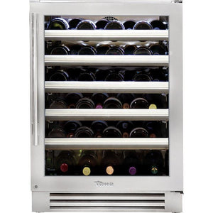 TRUE 24" Built-in Under-Counter Wine Fridge Single Zone Right Swing - Stainless W/Glass - TWC-24-R-SG-C
