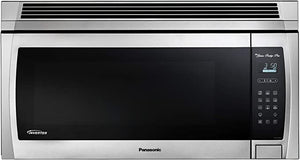 Panasonic 30" Over The Range Microwave 450 CFM Black Glass Trim - Stainless - NNSE284S