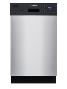 Danby 18” Built-in Dishwasher with Front Controls - Stainless - DDW1804EBSS