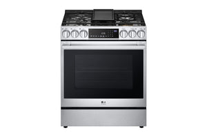 LG Studio 30" Slide-In Electric Range ProBake Convection - Stainless - LSES6338F