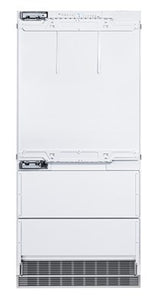Liebherr 30" Premium Plus Built-In 4 Door Bottom Mount Fridge BioFresh Drawers Ice Maker Left Hinge - Custom Panel - HCB2081