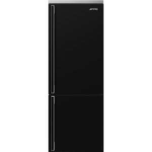 SMEG PORTOFINO 27" Bottom Mount Refrigerator - Black - FA490URBL