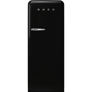 SMEG 24" 50's Style Top Mount Refrigerator 9 Cu Ft - Black - FAB28URBL3