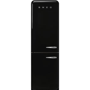 SMEG 24" 50's Style Bottom Mount Refrigerator - Black - FAB32ULBL3