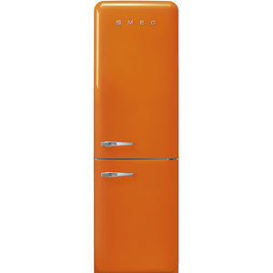 SMEG 24" 50's Style Bottom Mount Refrigerator - Orange - FAB32UROR3