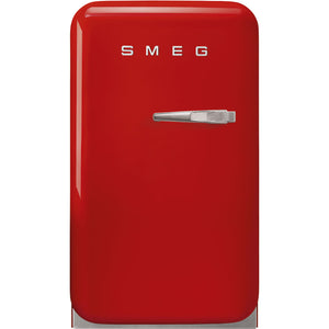 SMEG 18" 50s Style Under-Counter Fridge - Red - FAB5ULRD3