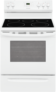Frigidaire 30" Free Standing Smooth top Electric Range Manual Clean 5 Burner - White - FCRE305CAW