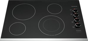 Frigidaire 30" Electric Cooktop Stainless Trim - Black Glass - FFEC3025US