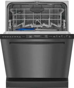 Frigidaire Gallery 24" Dishwasher Plastic Tub Top Control 49 DBA Pocket Handle - Black Stainless - FGIP2468UD