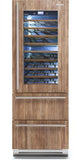 Fhiaba INTERGRATED 30" Built-In Quad Door Wine Fridge Bottom Compressor Right Swing - Custom Panel W/Glass - FI30BDW-RGOT