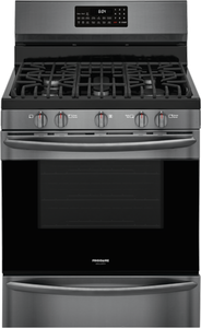 Frigidaire Gallery 30" Free Standing Gas Range Self Clean True Convection - Black Stainless - GCRG3060AD