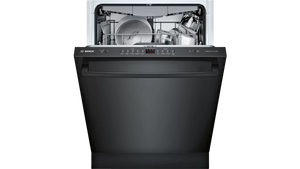 Bosch 24" 100 Series Dishwasher Bar Handle Top Control Third Rack- Black - SHXM4AY56N