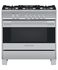 Fisher & Paykel 36" 5 Burner Contemporary Gas Range - Stainless - OR36SDG4X1