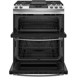GE 30" Slide-In Gas Range Convection Self Cleaning Double Oven - Stainless - JCGSS86SPSS