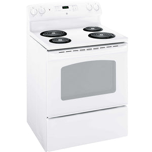 GE 30" Coil Electric Freestanding Range - White - JCBS280DMWW