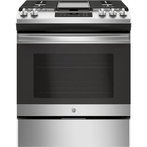 GE 30" Slide-In Gas Range Convection Self Cleaning - Stainless - JCGSS66SELSS