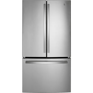 GE 36" French Door Fridge Standard Depth Interior Water and Ice - Stainless - GNE27JYMFS