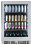 Silhouette Pro 24” Built-In Beverage Center 61 Cans and 21 Bottles - Stainless - SPRBC056D1SS