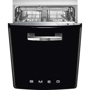 SMEG 24" Top Control Dishwasher - Retro - Black - STU2FABBL2