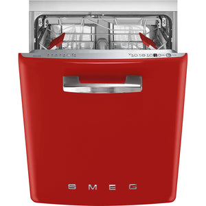 SMEG 24" Top Control Dishwasher - Retro - Red - STU2FABRD2