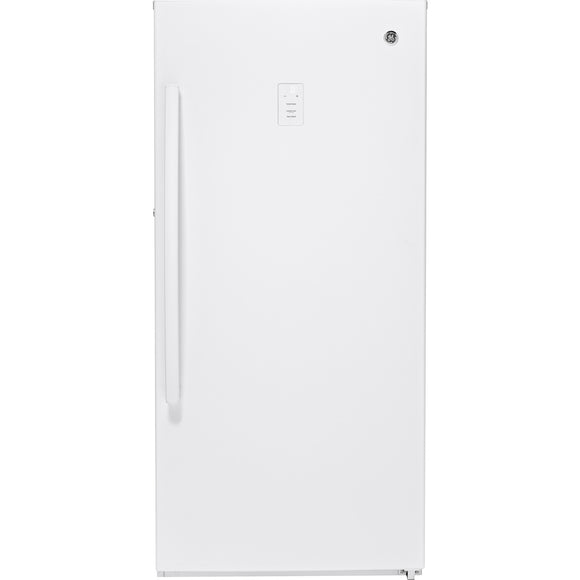 GE 14.3 Cu Ft Upright Freezer - White - FUF14DLRWW
