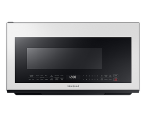 Samsung 30" Over The Range Microwave 2.1 Cu Ft 400 CFM - White Glass - ME21B706B12/AC