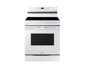 Samsung 30" Free Standing Electric Range Fan Convection Steam Clean - White - NE63A6511SW/AC