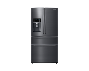 Samsung 33" Quad Door Refrigerator - Black Stainless - RF25HMIDBSG/AA