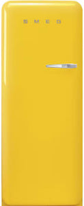 SMEG 24" 50's Style Top Mount Refrigerator 9 Cu Ft - Yellow - FAB28ULYW3