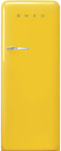 SMEG 24" 50's Style Top Mount Refrigerator 9 Cu Ft - Yellow - FAB28URYW3