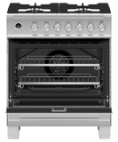 Fisher & Paykel 30" 4 Burner Classic Dual Fuel Range - Stainless Steel - OR30SCG6X1