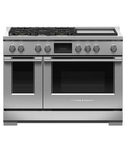 Fisher & Paykel 48" 5 Burner Professional Dual Fuel Range With Griddle LPG - Stainless - RDV3-485GD-L