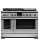 Fisher & Paykel 48" 5 Burner Professional Dual Fuel Range With Griddle Natural Gas - Stainless - RDV3-485GD-N