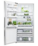 Fisher & Paykel 32" Free standing Bottom Mount Fridge Ice and Water Recessed Handle Left Hinge - Stainless - RF170BLPUX6 N