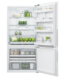Fisher & Paykel 32" Free standing Bottom Mount Fridge Recessed Handle Right Hinge - White - RF170BRPW6 N