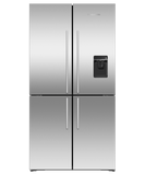 Fisher & Paykel 36" Free standing Quad Door Fridge Ice and Water - Stainless - RF203QDUVX1