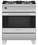 Fisher & Paykel 30" 4 Burner Contemporary Dual Fuel Range - Stainless - OR30SDG6X1
