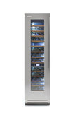 Fhiaba CLASSIC 18" Built-In Column Wine Fridge Bottom Compressor Left Swing - Stainless - FK18WCC-LS1