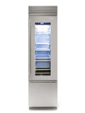 Fhiaba XPRO 24" Built-In Bottom Mount Fridge Top Compressor Right Swing - Stainless W/Glass - FP24BWR-RGST