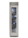 Fhiaba XPRO 24" Built-In Column Wine Fridge Top Compressor Right Swing - Stainless - FP24WCC-RS1