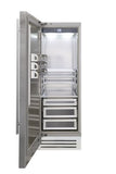 Fhiaba CLASSIC 30" Built-In Column Fridge Bottom Compressor Left Swing - Stainless - FK30RFC-LS1