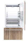 Fhiaba BRILLIANCE 30" Built-In Bottom Mount Fridge Bottom Compressor Right Swing - Custom Panel - BI30B-ROT