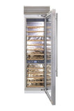 Fhiaba XPRO 24" Built-In Column Wine Fridge Top Compressor Right Swing - Stainless - FP24WCC-RS1