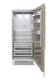 Fhiaba INTERGRATED 36" Built-In Column Fridge Bottom Compressor Right Swing - Custom Panel - FI36RFC-RO1
