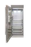 Fhiaba XPRO 36" Built-In Column Fridge Top Compressor Left Swing - Stainless - FP36RFC-LS1